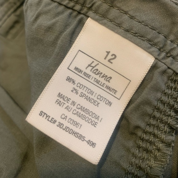 Denver Hayes Hanna High-Rise Crop/Capri Cargo Pants Size 12 - Olive Green - Picture 6 of 8